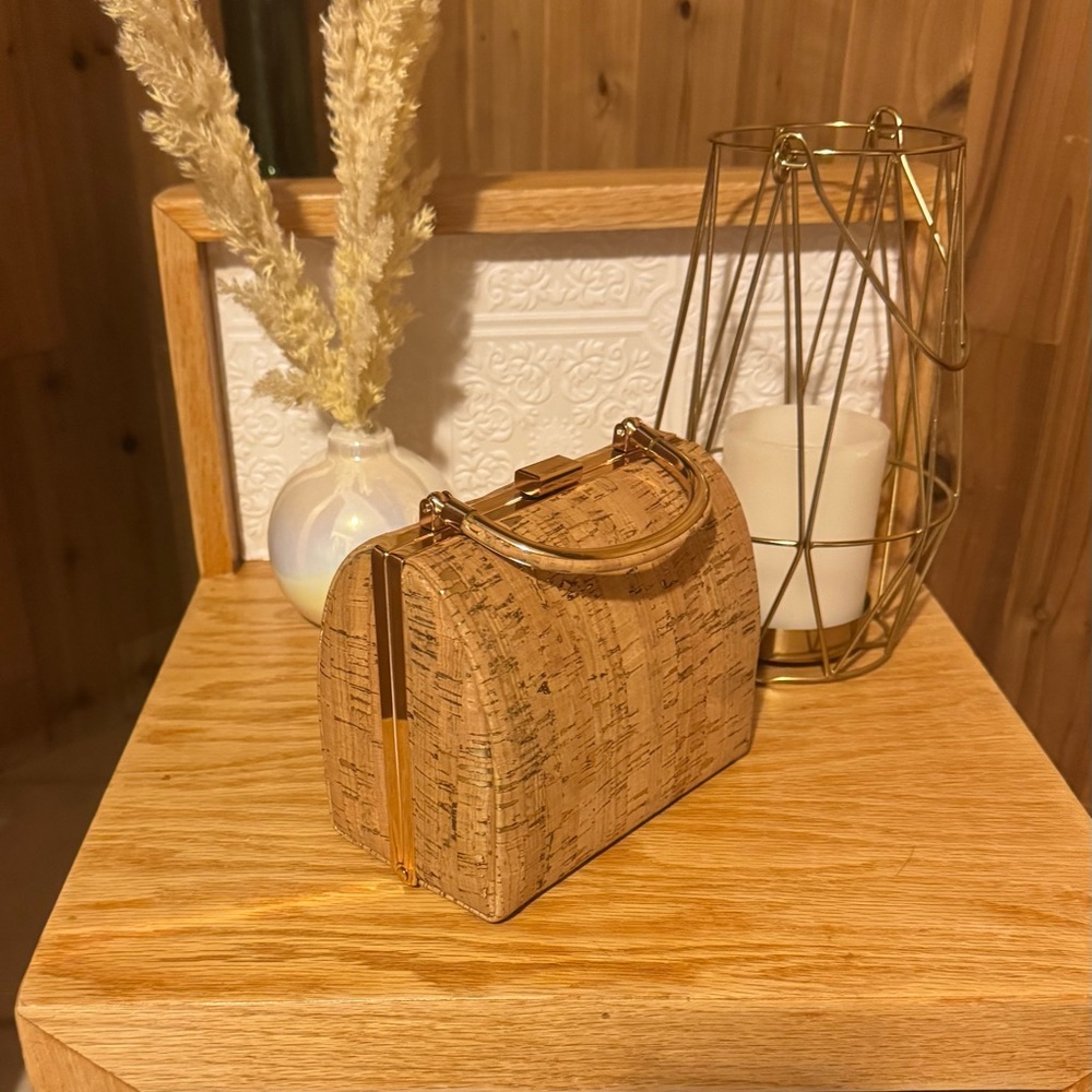 Cork Textured Crossbody Bag